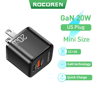 Rocoren ที่ชาร์จเร็ว 20W PD USB Type C PD3.0 QC3.0 สําหรับ iPhone 14 13 Pro Max Xiaomi POCO