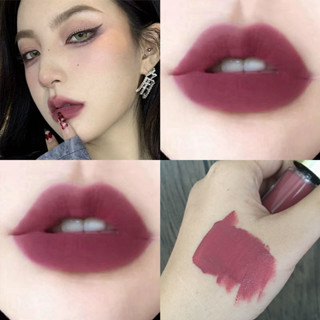 Dark berry ลิปสติก ลิปกลอส เนื้อแมตต์ กันน้ํา สีม่วง สีแดง