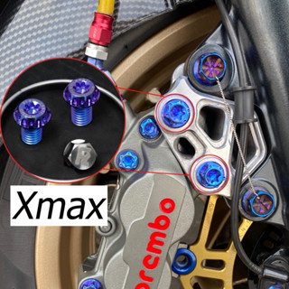 FLAWLESSTI  Yamaha Xmax 300 Brembo คาลิปเปอร์เบรกหน้า หลัง ไทเทเนียม กันขโมย น๊อตไททาเนียม เกรด5