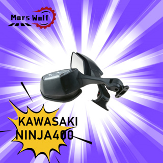 สำหรับ KAWASAKI Ninja400 Ninja 400 2018-2022 รถจักรยานยนต์กระจกพับได้ LED ไฟเลี้ยวกระจกมองหลัง