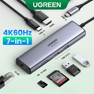 Ugreen อะแดปเตอร์ฮับ USB 4K 60Hz USB C เป็น HDMI 2.0 RJ45 USB 3.0 PD อุปกรณ์เสริม สําหรับ iPad Air 5 4 iPad Mini 6 Macbook Air iPad Pro M1 PC