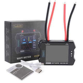 Toolkitrc WM150 เครื่องวิเคราะห์พลังงาน 150A 50V วัตต์ หน้าจอ LCD 2.4 นิ้ว TFT สําหรับโมเดลบังคับ