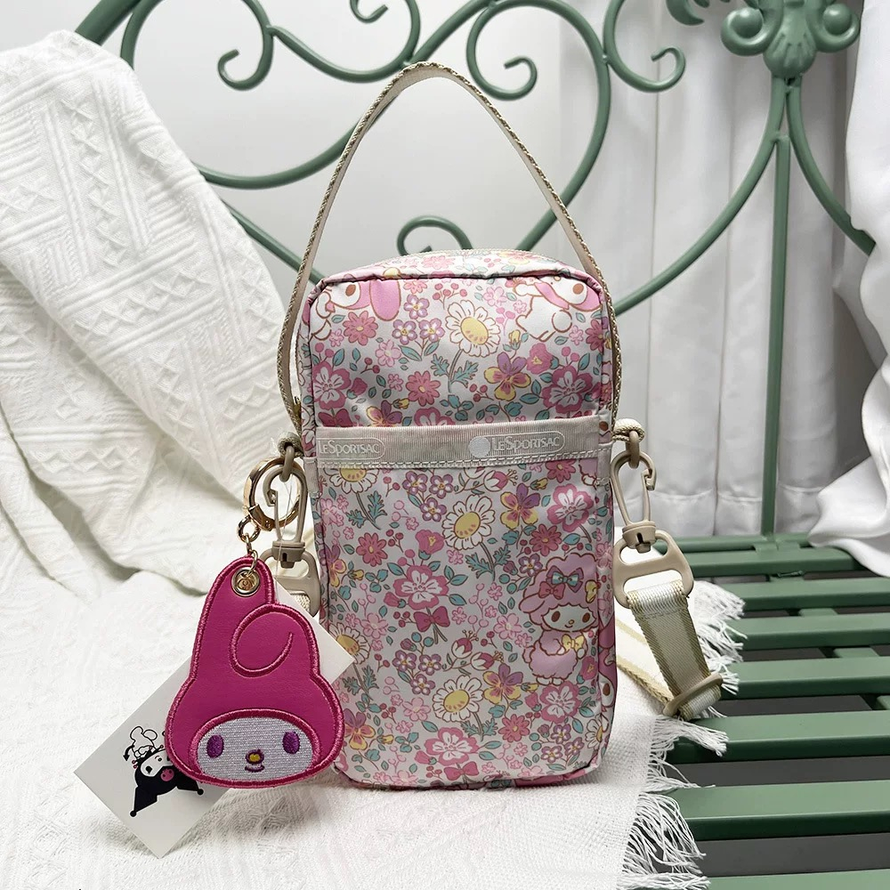 14 สี Lesportsac กระเป๋าสะพายไหล่ กระเป๋าถือ กันน้ํา ใส่โทรศัพท์มือถือได้ สําหรับสตรี