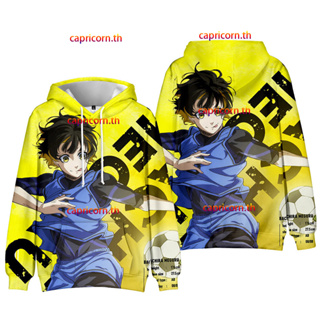 New Anime BLUE LOCK Bachira Meguru/ Isagi Yoichi/Tsurgi Zantetsu /Reo Mikage Hoodie Japanese Mens Fashion Womens Loose 3D Printing Sweater Unisex Casual Long Sleeve Hooded Jacket Top Cosplay