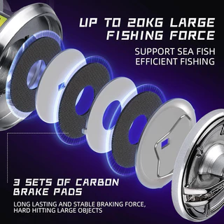 Bearking รอกตกปลาน้ําเค็ม Assassin 1000-6000 9+1BB รับน้ําหนักได้เต็มที่ 20 กก. พร้อมล้อหมุนโลหะ 5.2:1 กันน้ํา