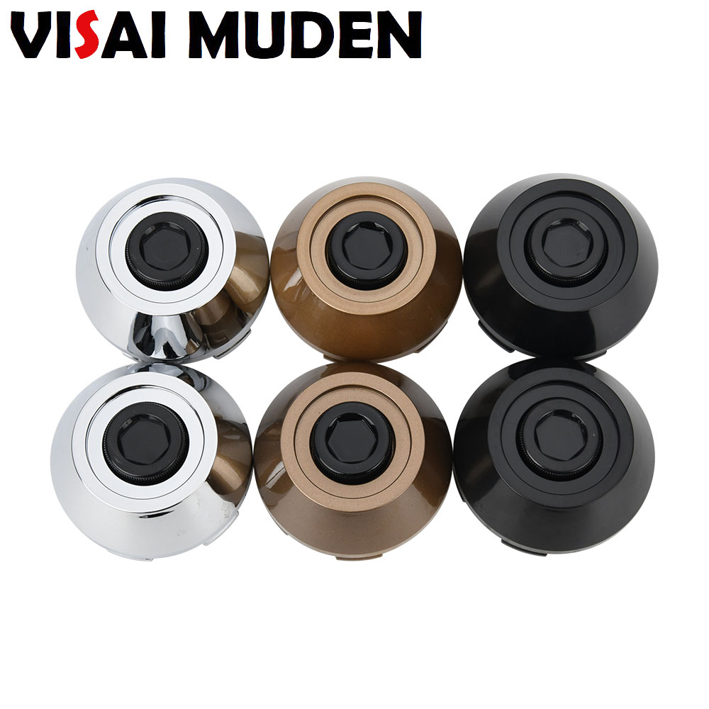 4ชิ้น แข่งรถฝาครอบดุมล้อ 64 มม OD / 61 มม ID NO LOGO บรอนซ์ ฝาครอบดุมล้อ ฝาครอบดุมล้อรถเก๋ง ครอบดุมล