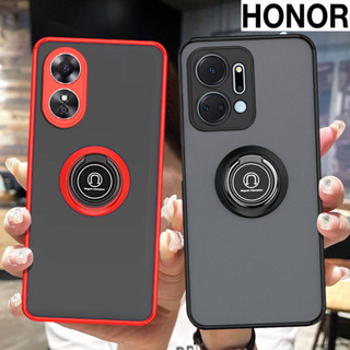 Honor X5 X6 X7A X8A X9A Honor 70 Honor 50 Honor 90 Lite เคสโทรศัพท์กันกระแทกเคลือบด้านโปร่งแสงพร้อมขาตั้งโลหะ