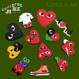 Jibbitz หัวเข็มขัด PVC นิ่ม ลายดอกไม้ สามมิติ อุปกรณ์เสริม สําหรับตกแต่งรองเท้า Crocs 12 ชิ้น ต่อชุด