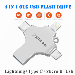 แฟลชไดรฟ์ 4 in 1 Otg Usb 1TB Otg Pendrive Type C Usb Stick 512GB สําหรับ iPhone Pendrive Storage