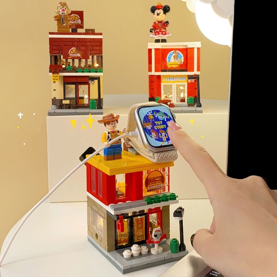 ผู้ถือ iWatch สมาร์ทนาฬิกาชาร์จแท่นวางสินค้าแบบเต็มรูปแบบผู้ถือ Street View iWatch DIY ชาร์จแท่นของข