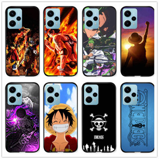 เคสโทรศัพท์มือถือกระจกนิรภัย แบบแข็ง กันกระแทก ลายการ์ตูนอนิเมะ One Piece Luffy Zoro สําหรับ XIaomi Poco F5 Poco F5 pro Redmi note 12 turbo 5g