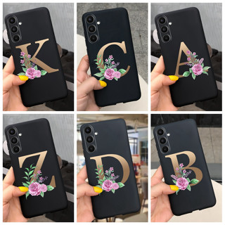 เคสโทรศัพท์มือถือแบบนิ่ม ลายตัวอักษร ดอกไม้ แฟชั่น สําหรับ Samsung Galaxy A34 A54 5G 2023 A34 SM-A346B A 34 A 54 Capa