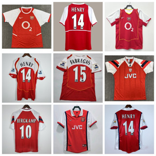 เสื้อกีฬาแขนสั้น ลายทีมชาติฟุตบอล Henry Bergkamp Fabregas 2002-03 04-05 92-94 98-99 ชุดเหย้า สไตล์เรโทร