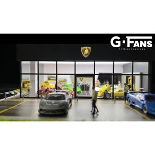 โมเดลรถยนต์ G-fans 64 Lamborghini Center Building Scene ของเล่นสําหรับเด็ก 710034