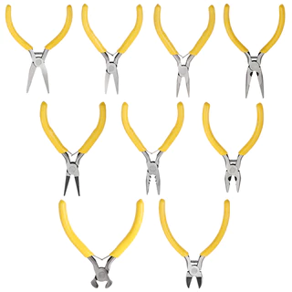 คีมจับเครื่องประดับ กันลื่น สีเหลือง สําหรับเครื่องประดับ DIY