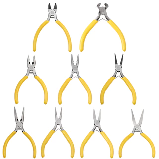 คีมจับเครื่องประดับ กันลื่น สีเหลือง สําหรับเครื่องประดับ DIY