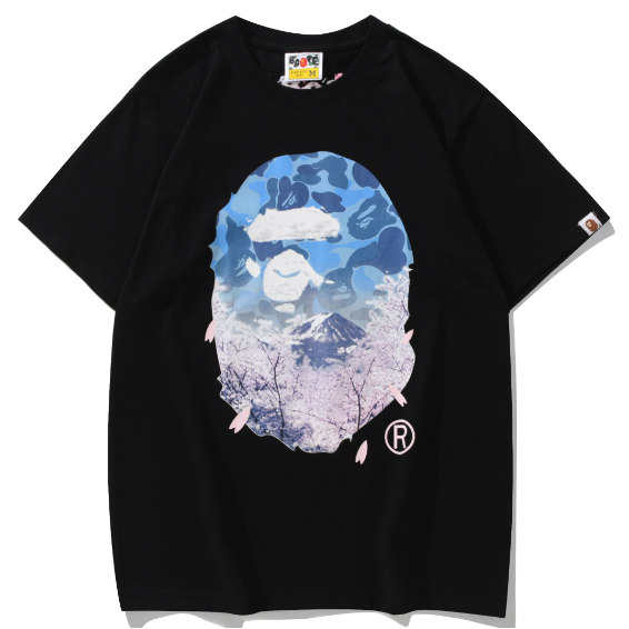 ใหม่ BAPEe เสื้อยืดลําลอง แขนสั้น ลายพราง สําหรับผู้ชาย ผู้หญิง 0625