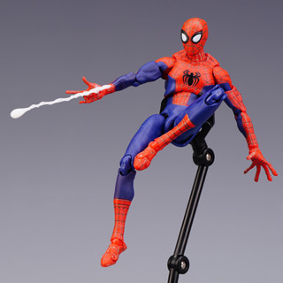 โมเดลฟิกเกอร์ Spider-Man Miles Morales Far From Home Mafex Peter Parker Comic See Action Joints ขนาด 15 ซม. ของเล่นสําหรับเด็ก