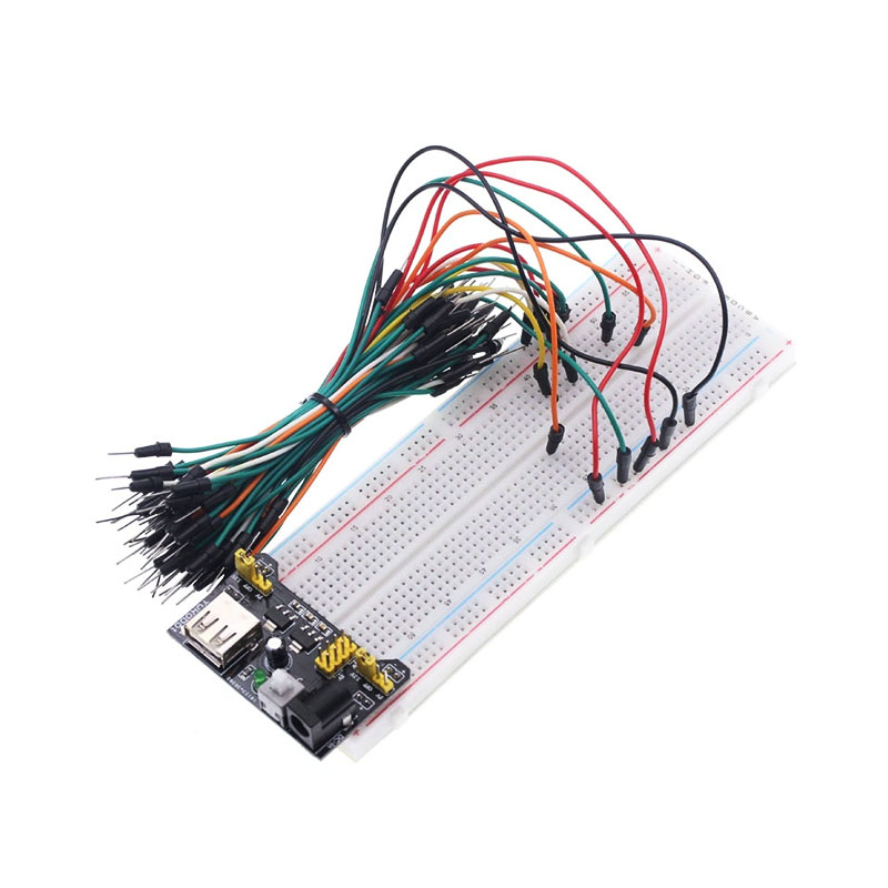 LAFVIN 800Tie-Point Breadboard โมดูลจ่ายไฟ 3.3V 5V/MB-102 830 จุดต้นแบบ Breadboard สําหรับ Arduino ชุด / 65 ชิ้นจัมเปอร์สาย