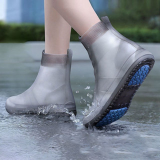 TPE shoe cover waterproof non-slip thickened wear-resistant mens and womens rain shoe cover adult childrens rain boots