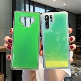 Samsung Galaxy Note 10 9 8 S9 Plus S10 S8 เรืองแสงในที่มืด กลิตเตอร์ วิบวับ ของเหลว นิ่ม TPU เคสใส