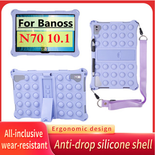 For Banoss N70 10.1 inch Tablet Case Stress Reliever Toys Soft Silicone Cover Stand Protect Shell