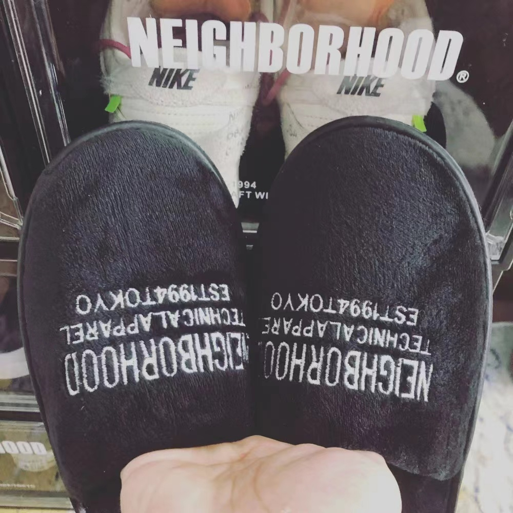 Neighborhood รองเท้าแตะลําลอง ผ้าฝ้าย แบบหนา เหมาะกับใส่ในบ้าน สําหรับผู้ชาย และผู้หญิง