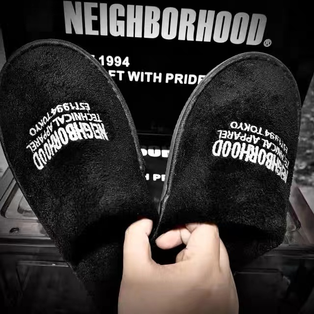 Neighborhood รองเท้าแตะลําลอง ผ้าฝ้าย แบบหนา เหมาะกับใส่ในบ้าน สําหรับผู้ชาย และผู้หญิง