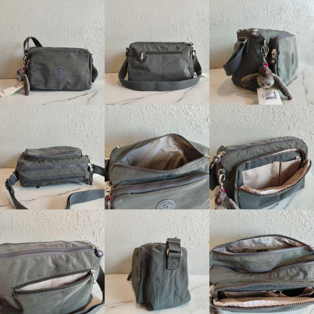 Klipling กระเป๋าสะพายข้าง ผู้หญิง 4 ซิป กระเป๋าสะพายไหล่ ลําลอง K12969 (9 สี)