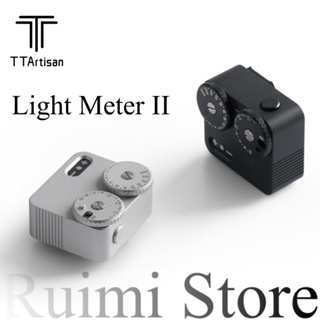 TTArtisan Light Meter II Mark2 สองหน้าปัดรองเท้าเย็น DSLR Film Camera Light Meter สําหรับการถ่ายภาพกล้อง สีดํา / เงิน