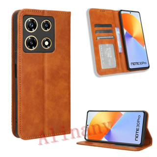 กรณี Infinix Note 30 Pro ฝาครอบกรณี Flip Leather Phone Casing Infinix Note30 Pro Back Cover