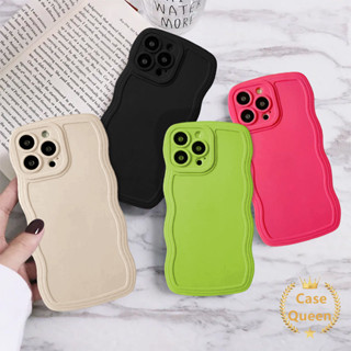 เคสโทรศัพท์มือถือแบบนิ่ม กันกระแทก ลายคลื่น สีพื้น เรียบง่าย สําหรับ Redmi 9 10 9A 9T 9C 9C NFC 10 Note 11 Note9 Note 10 Note 10s Note8 Note 11s Note 10 Pro Max Plus