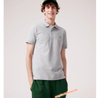 Lacoste เสื้อโปโล แขนสั้น ผ้าฝ้าย แฟชั่นสําหรับผู้ชาย