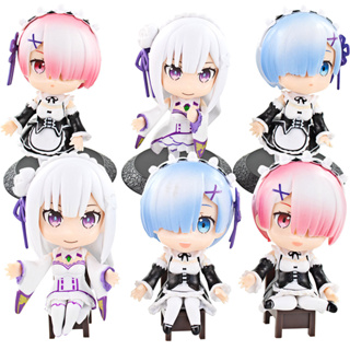 โมเดลฟิกเกอร์ Re:Life In A Different World From Zero Rem Ram Ejidona PVC ขนาด 9.5 ซม. ของเล่นสะสม สําหรับเด็ก 6 ชิ้น ต่อชุด