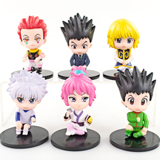 ฟิกเกอร์อนิเมะ Hunter x Hunter Killua Zoldyck Gon Freecss Kurapika Hisoka Kulolo Lushilufelu ขนาด 9.5 ซม. ของเล่นสะสม สําหรับเด็ก 6 ชิ้น ต่อชุด