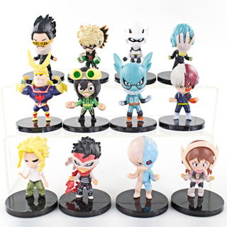 โมเดลฟิกเกอร์ Pvc อนิเมะ My Hero Academia Himiko Toga Todoroki Shoto Midoriya Lzuku All Might ขนาด 7 ซม. ของเล่นสะสม สําหรับเด็ก 12 ชิ้น ต่อชุด