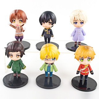 โมเดลฟิกเกอร์ PVC อนิเมะ Hetalia Axis Power Feliciano Vargas Hetalia World Stars ขนาด 9 ซม. ของเล่นสะสม สําหรับเด็ก 6 ชิ้น ต่อชุด