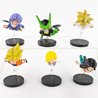 6 ชิ้น / เซต 7.5 ซม. อะนิเมะ Dragon Ball Son Goku Son Gohan Trunks Android 18 17 ของเล่นเซลล์