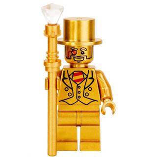 ของเล่นตัวต่อ รูป Mr Gold Minifigures สีทอง สําหรับผู้ชาย