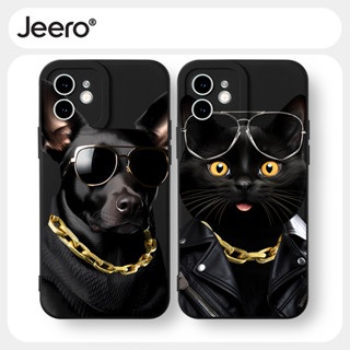 Jeero เคสคู่ เคสไอโฟน คู่รัก กันกระแทกซิลิโคนนุ่มน่ารักตลก เคสโทรศัพท์ Compatible for iPhone 15 14 13 12 11 Pro Max SE 2020 X XR XS 8 7 6 6S Plus พลัส HFF3349