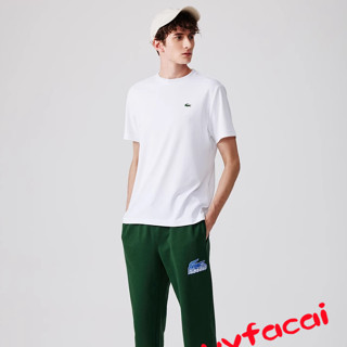 Lacoste เสื้อยืด คอกลม แขนสั้น ผ้าฝ้าย แฟชั่นสําหรับผู้ชาย