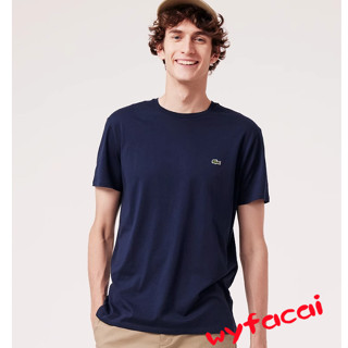 Lacoste เสื้อยืด คอกลม แขนสั้น ผ้าฝ้าย แฟชั่นสําหรับผู้ชาย