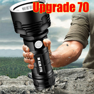 【UPGRADE Touch LIGHT】XHP70 ไฟฉาย LED COB ขนาดเล็ก ชาร์จ USB กันน้ํา