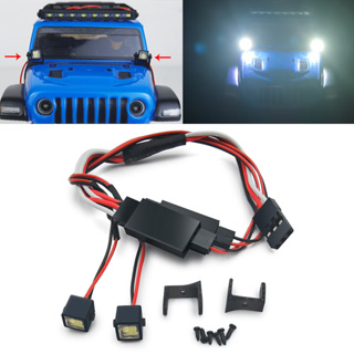 โคมไฟสปอร์ตไลท์ LED อะไหล่อัพเกรด สําหรับรถไต่หินบังคับ 1/24 axial SCX24 Wrangler AXI00002 Gladiator AXI00005