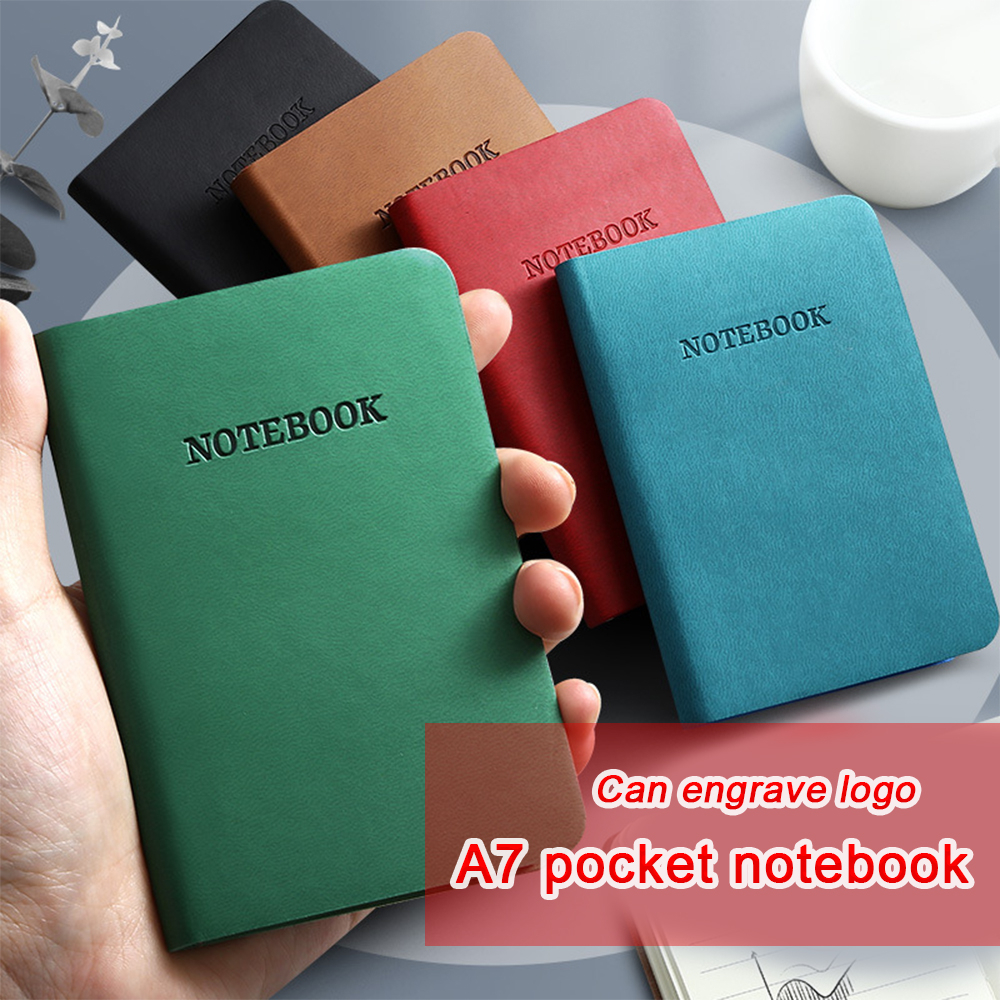 (Logo can be engraved) A7 Mini notebook, pocket notebook, travel journal, memo