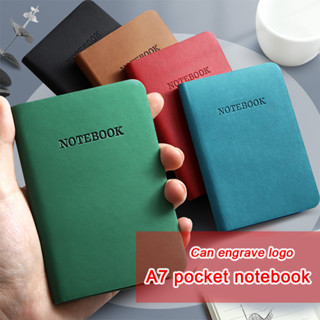 (สลักโลโก้ได้) สมุดโน๊ตหนังนิ่ม A7, สมุดโน๊ตจิ๋ว, สมุดพกพา, สมุดบันทึกพกพา, สมุดตัดตอน, สมุดคำศัพท์, บันทึกการเดินทาง, บันทึก