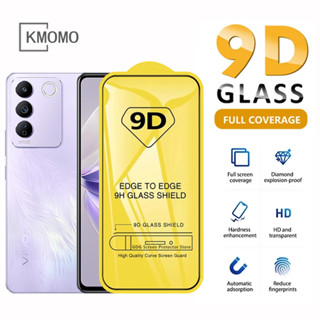 9D กาวเต็มกระจกนิรภัยใสสำหรับ VIVO V27e V25 5G V25e V23 V23e V21 V21e 4G V20 SE V19 Neo V17 V15 V11i V11 Pro S7 S1 Pro T1x 4G T1 (778G)