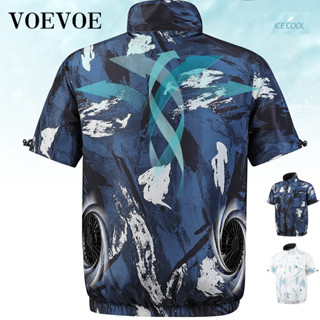 Voevoe เสื้อแจ็กเก็ตแขนสั้น กันแดด ระบายอากาศ เหมาะกับใส่ทํางานกลางแจ้ง สําหรับผู้ชาย และผู้หญิง