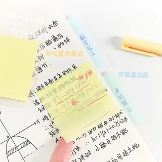กระดาษ PET ใสสีสันสดใสหมายเหตุ 50 แผ่นกระดาษโน้ตกันน้ำ DIY Planner Stationery