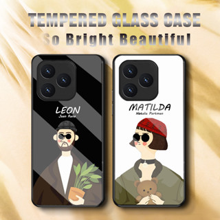 เคสโทรศัพท์ Realme C53 ฝาครอบกันกระแทกกระจกแข็ง คู่แฟชั่นน่ารัก 304